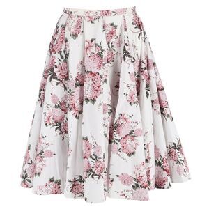 Emilia Wickstead Edy Printed Skirt in Floral Print Cotton